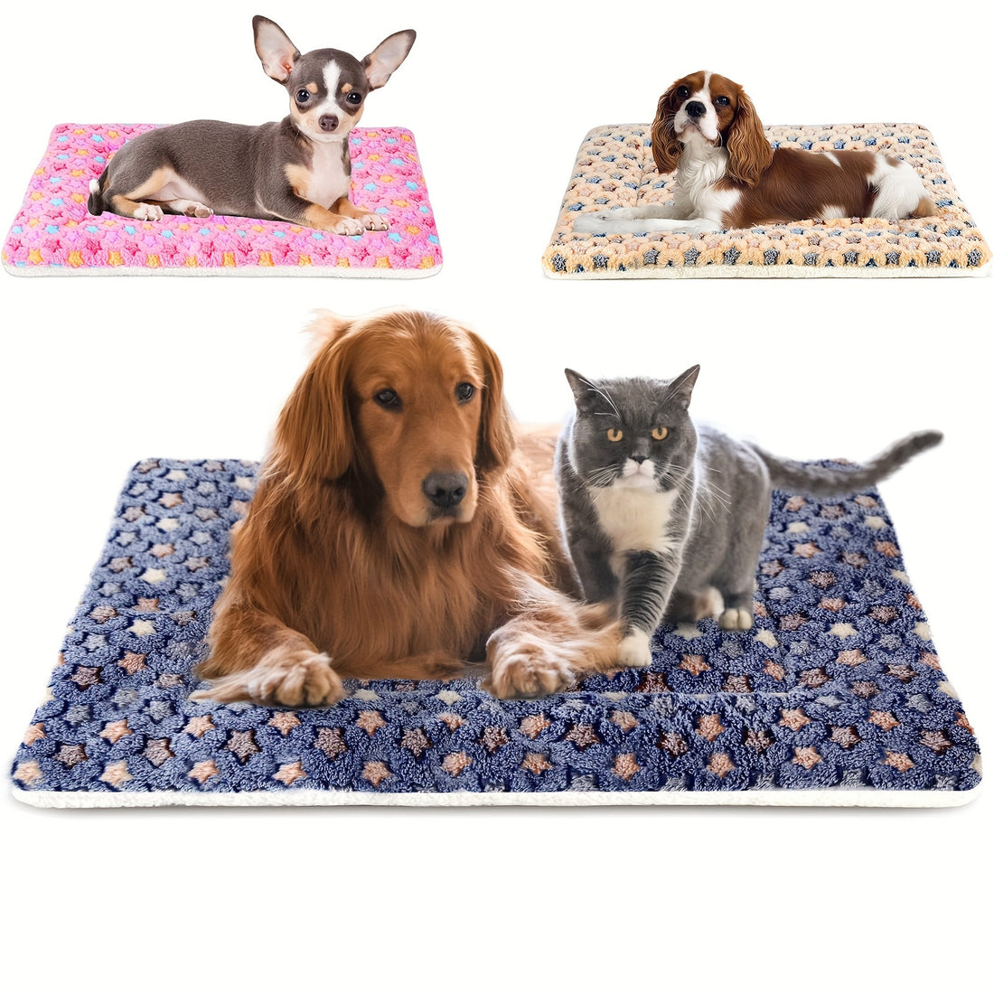 Pets Dog Bed Mat Crate Pad Soft Pet Bed Washable Crate Mat For Large Medium Small Dogs Reversible Fleece Dog Crate Kennel Mat Cat Bed Liner Super Soft Fluffy Premium Fleece Pet Blanket - Firbly | Your Pet's Favorite Store 