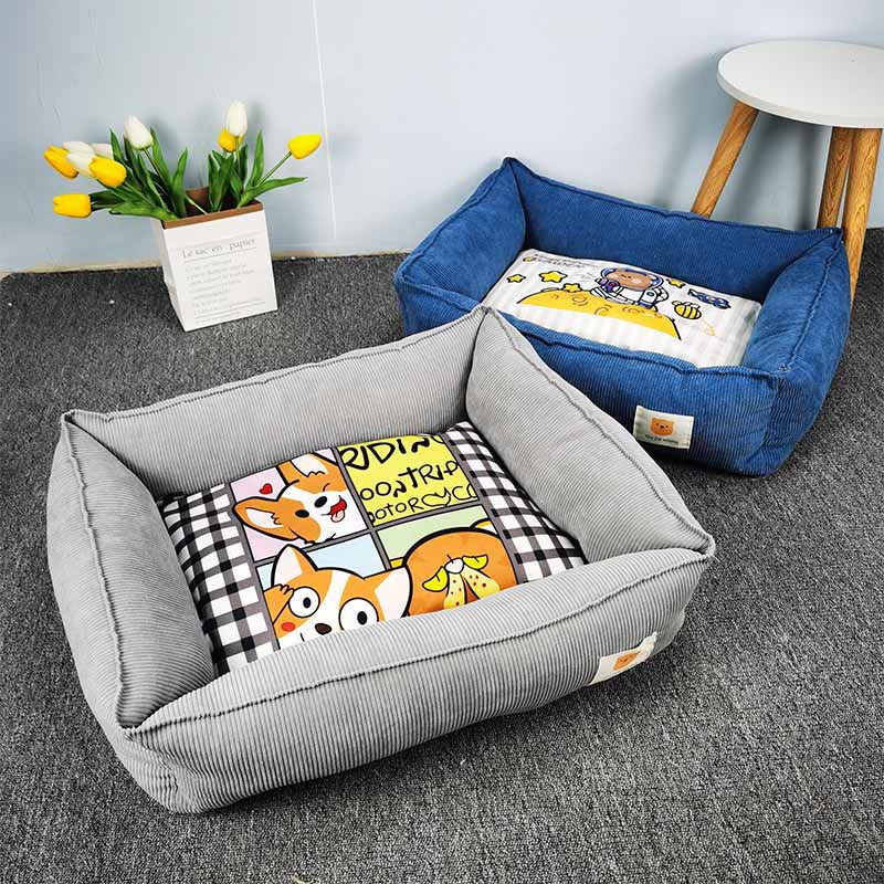 Fabric Craft Printing Square Warm Pet Bed - Firbly | Your Pet's Favorite Store 