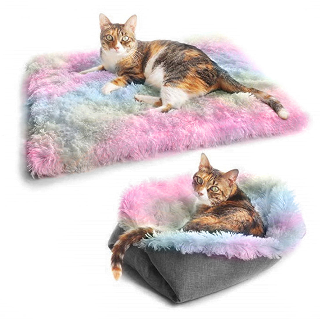 Pet Bed Mat New Pet Soft Dog Cat Blanket Fleece Cat Bed Mat Soft Warm Sleep Mat Cat Supplies Winter Foldable Pet Cushion - Firbly | Your Pet's Favorite Store 